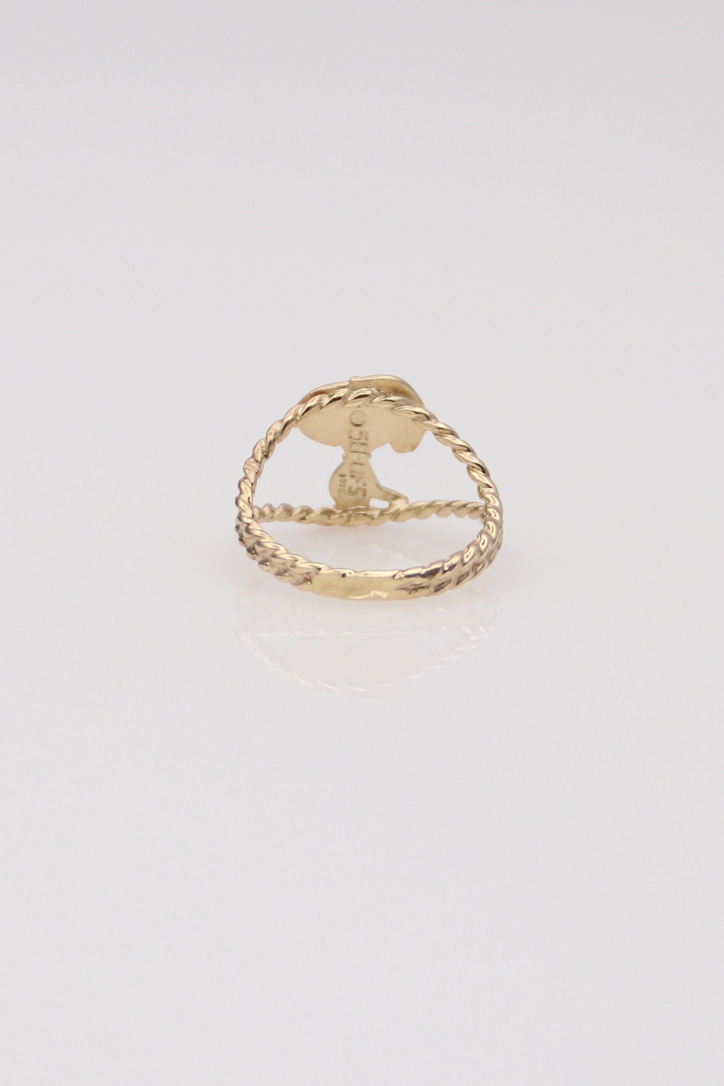 14K Yellow Gold Snoopy Ring