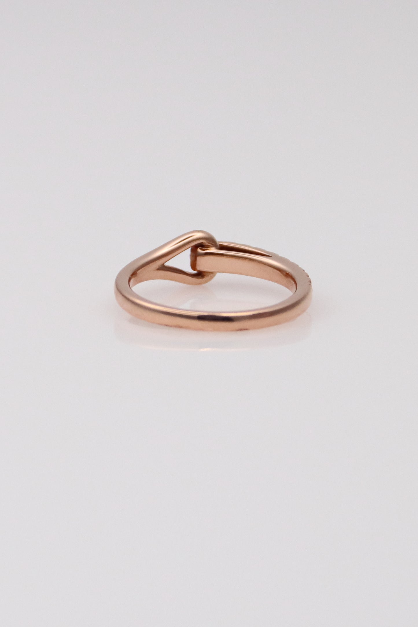 10K Rose Gold Band with Pink Stones
