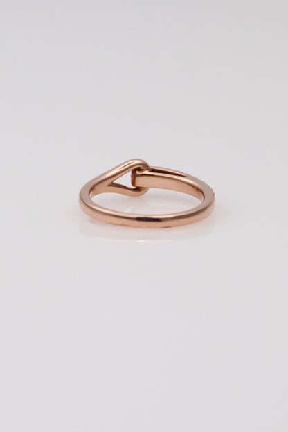 10K Rose Gold Band with Pink Stones