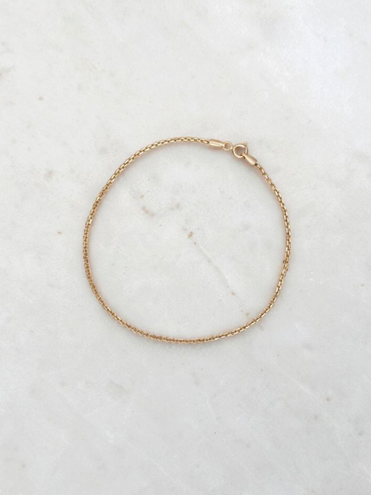 1.5mm Square Rolo Bracelet 8"
