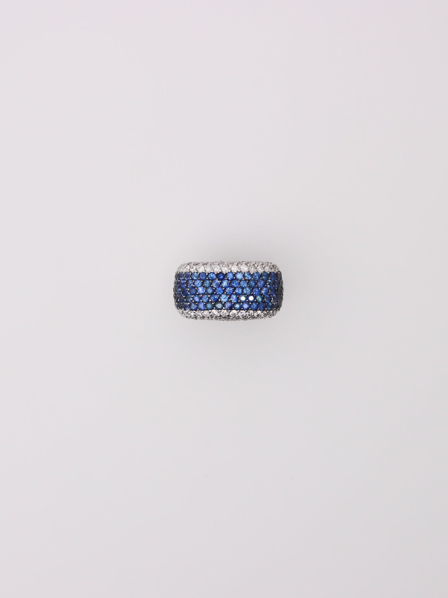 14K White Gold LeVian Sapphire and Diamond Ring