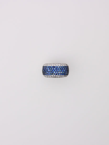14K White Gold LeVian Sapphire and Diamond Ring