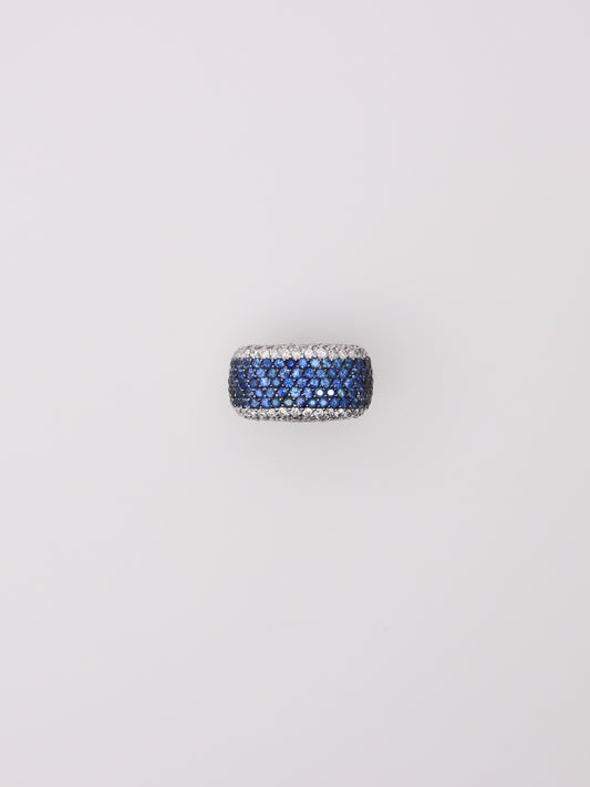 14K White Gold LeVian Sapphire and Diamond Ring