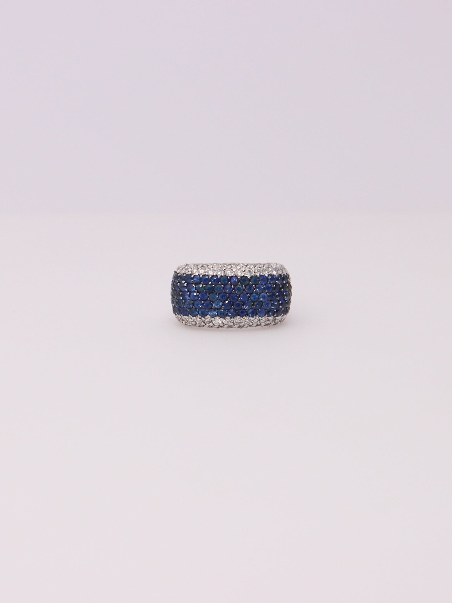 14K White Gold LeVian Sapphire and Diamond Ring