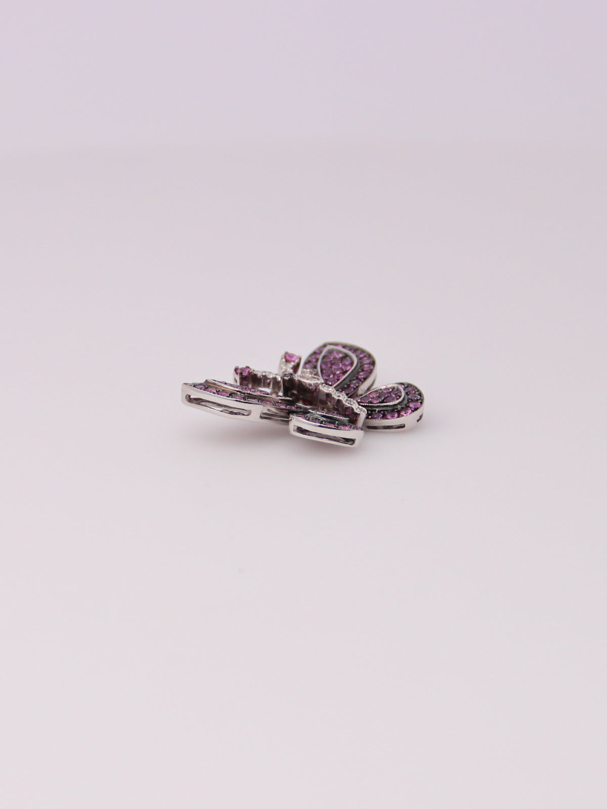 18K Sapphire and Diamond Butterfly Pendant