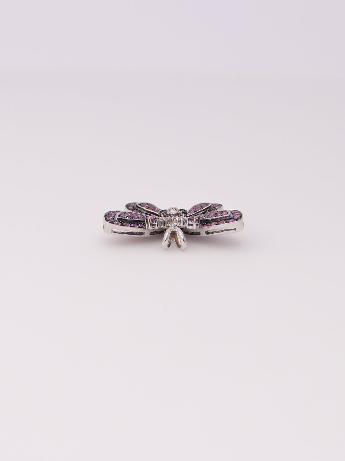 18K Sapphire and Diamond Butterfly Pendant
