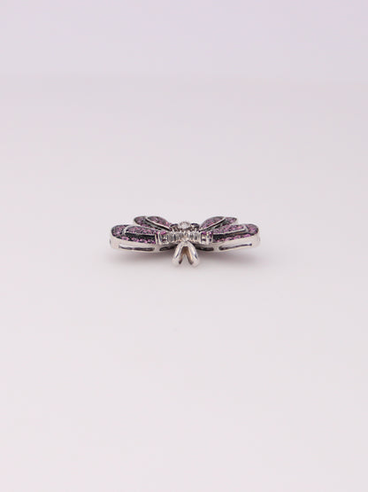 18K Sapphire and Diamond Butterfly Pendant