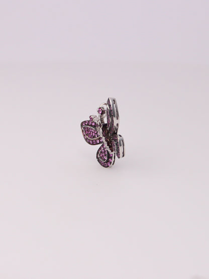 18K Sapphire and Diamond Butterfly Pendant