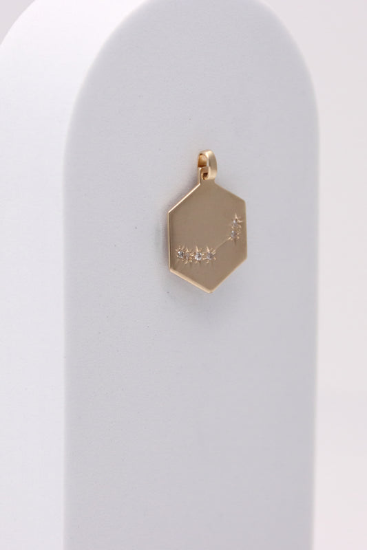 14K Diamond Capricorn Pendant