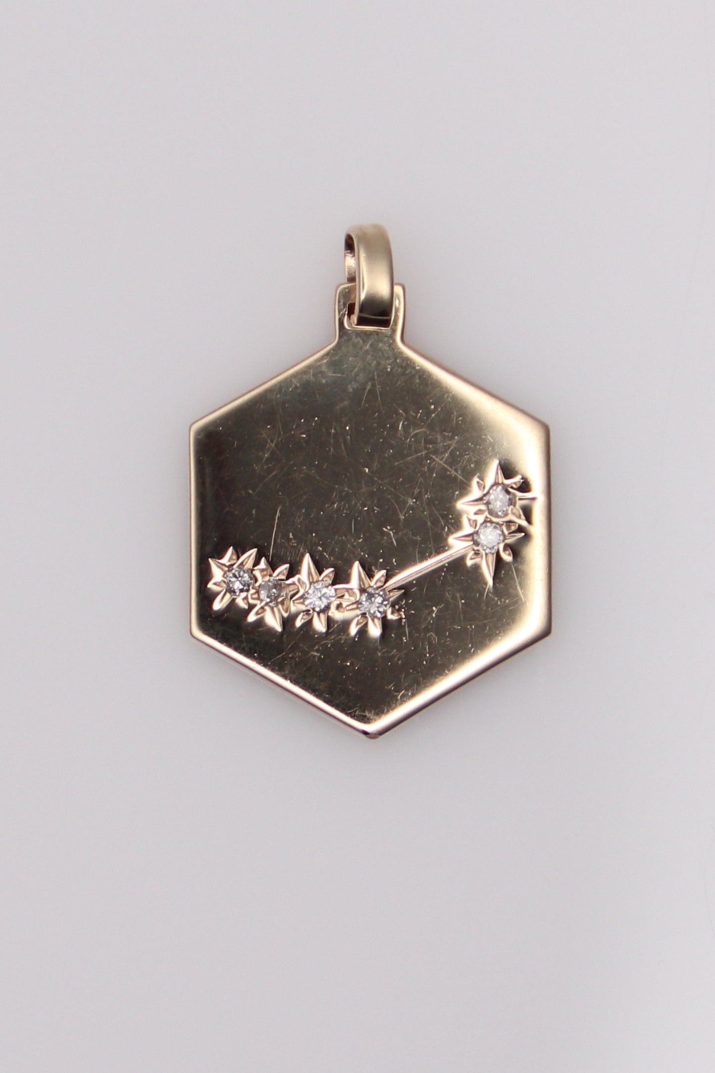 14K Diamond Capricorn Pendant