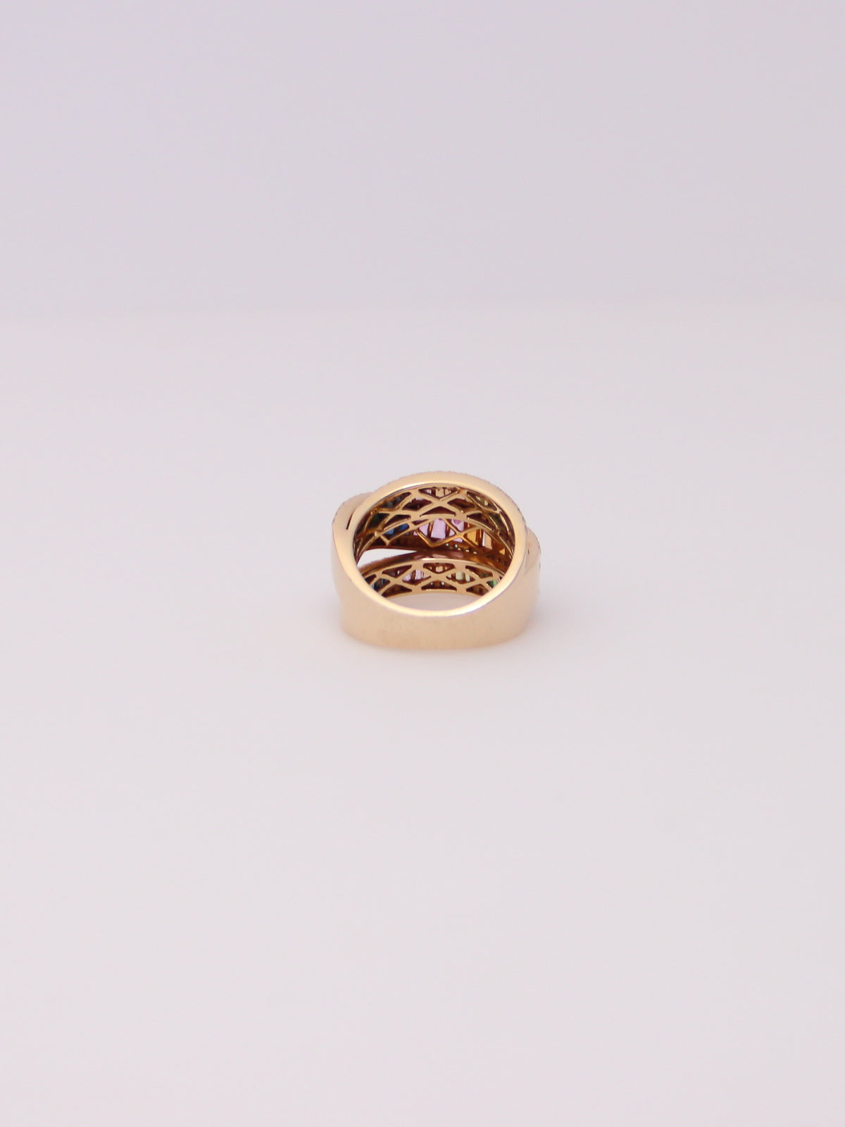 14K Yellow Gold EFFY Rainbow Sapphire Ring