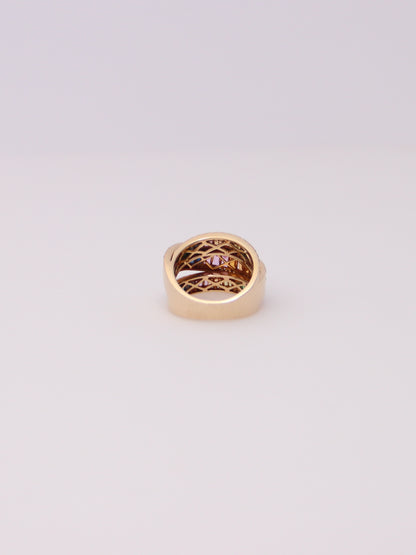14K Yellow Gold EFFY Rainbow Sapphire Ring