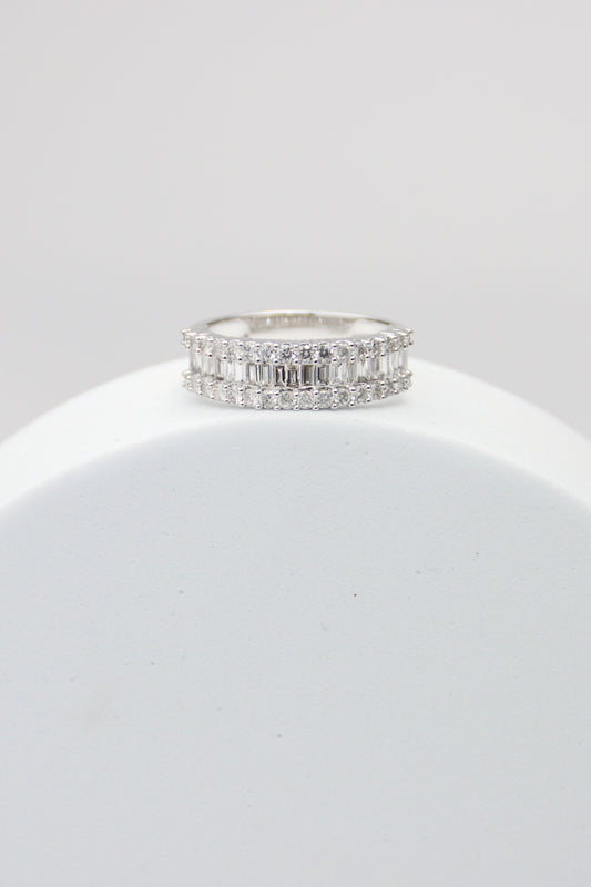 14K White Gold Diamond Band