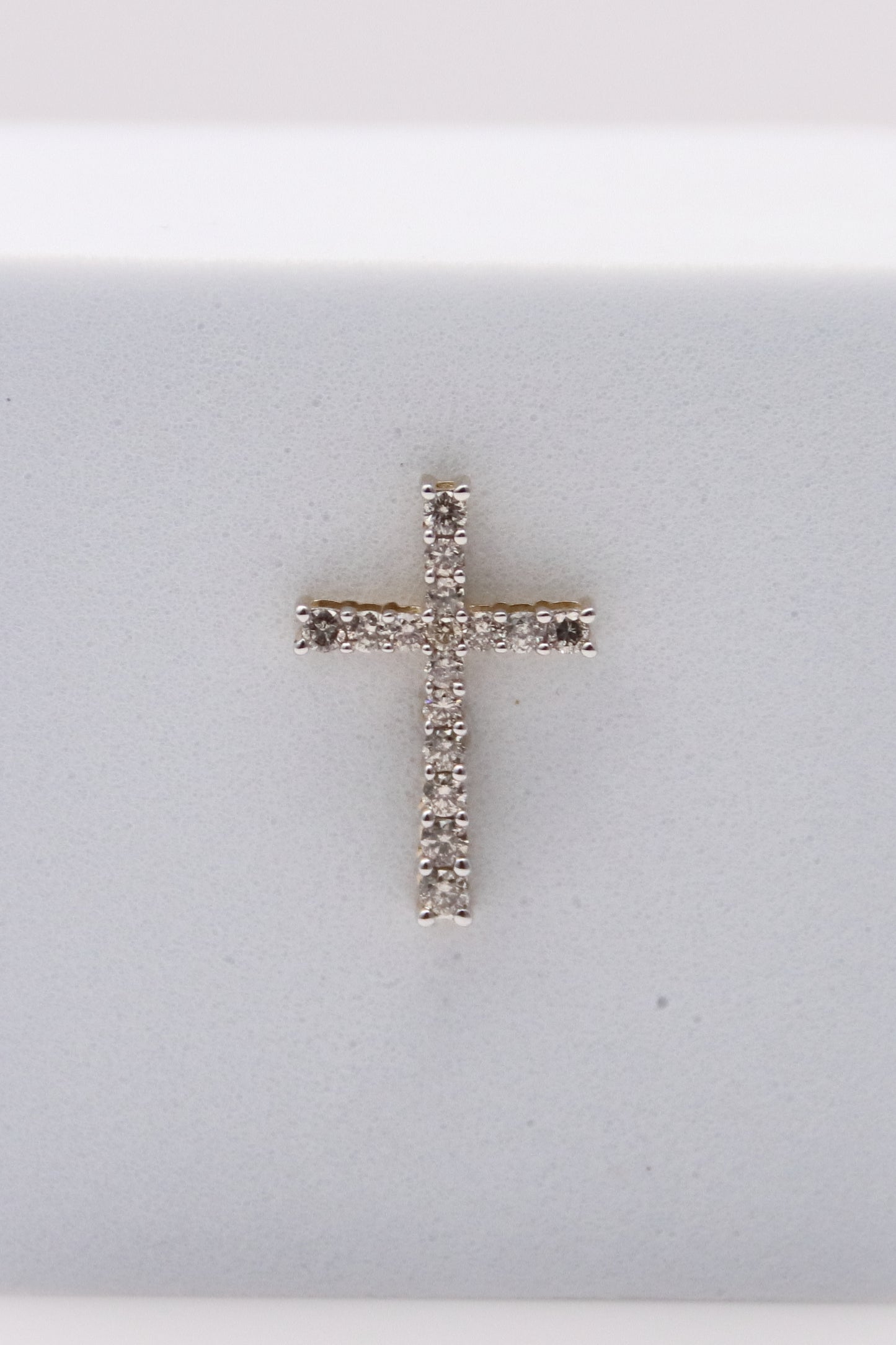 10K Yellow Gold Diamond Cross Pendant