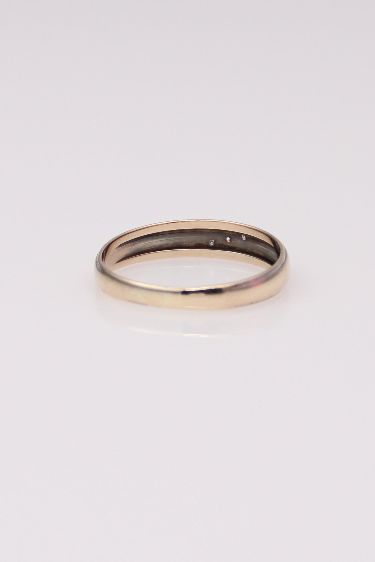 10K Two-Tone Diamond Band