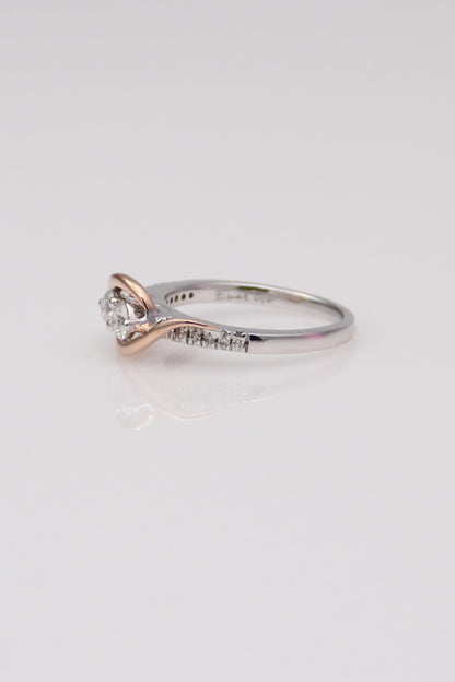 14K Two-Tone Duo Diamond Ring
