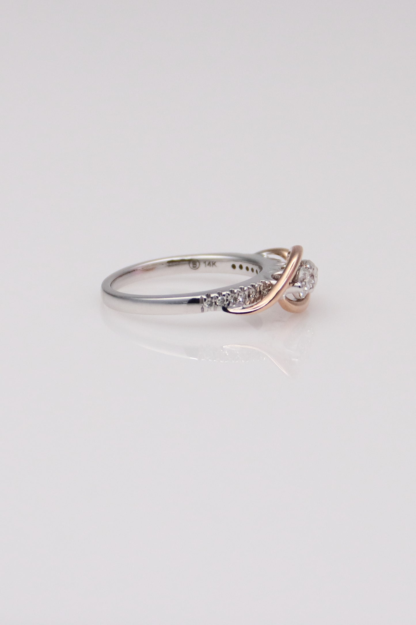 14K Two-Tone Duo Diamond Ring