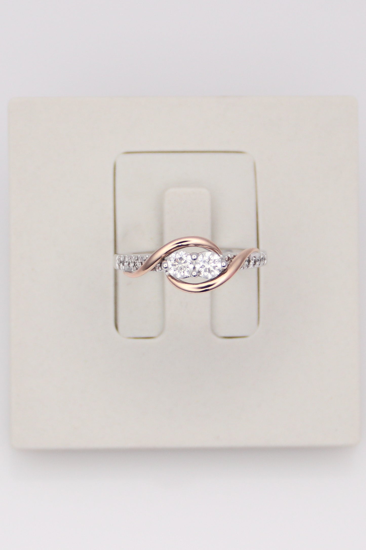 14K Two-Tone Duo Diamond Ring