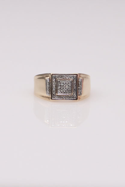 10K Graduated Moissanite Ring