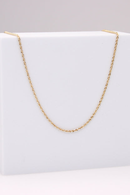 14K Yellow Gold Rope Necklace