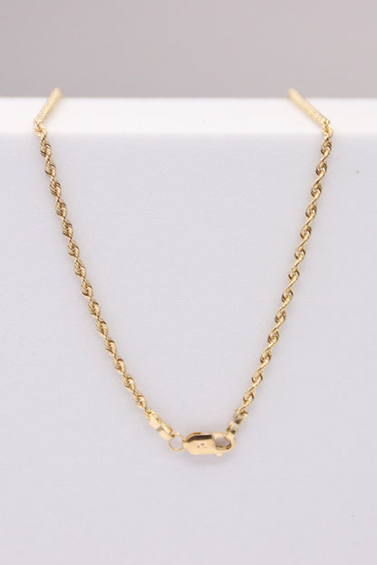14K Yellow Gold Rope Necklace