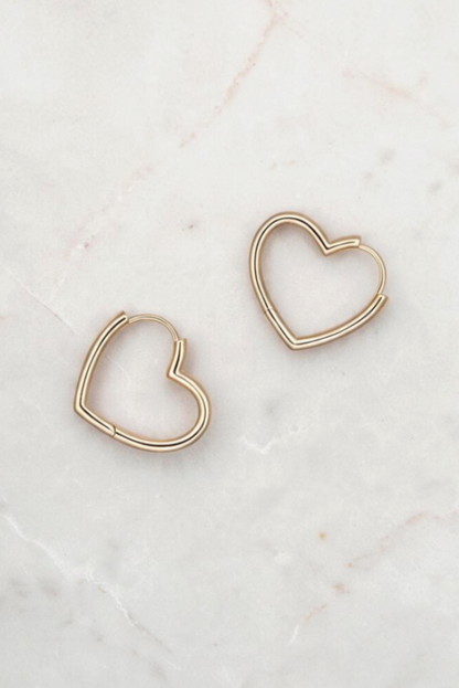 Heart Huggie Earrings
