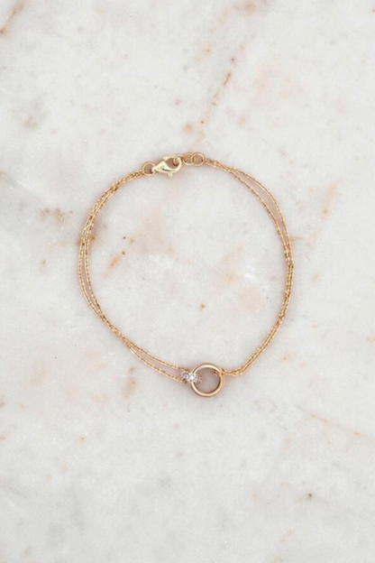 Round Link Double Cable Bracelet