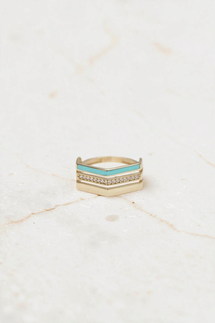 Triple Line Ring