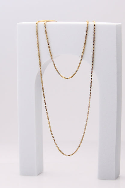 18K Yellow Gold Box Chain