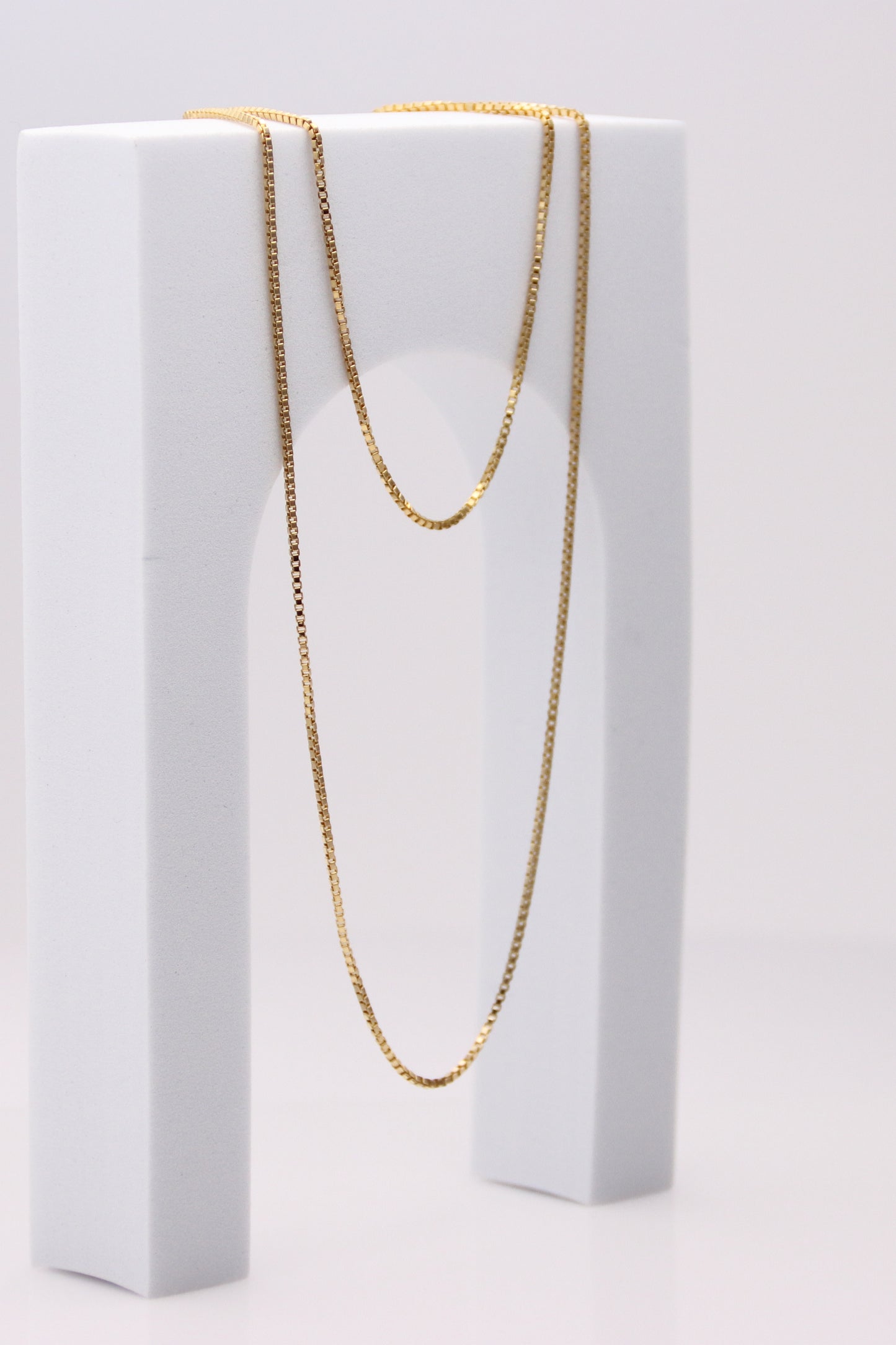 18K Yellow Gold Box Chain