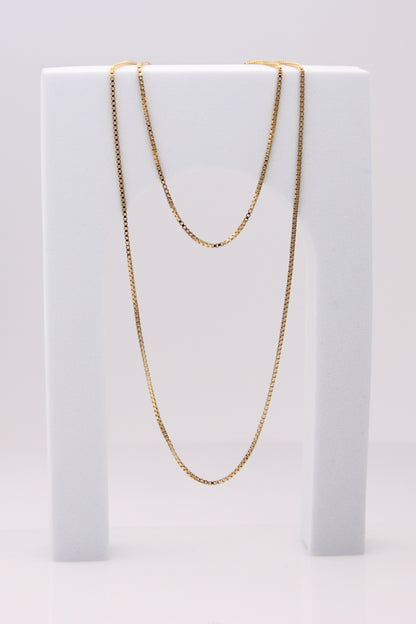 18K Yellow Gold Box Chain