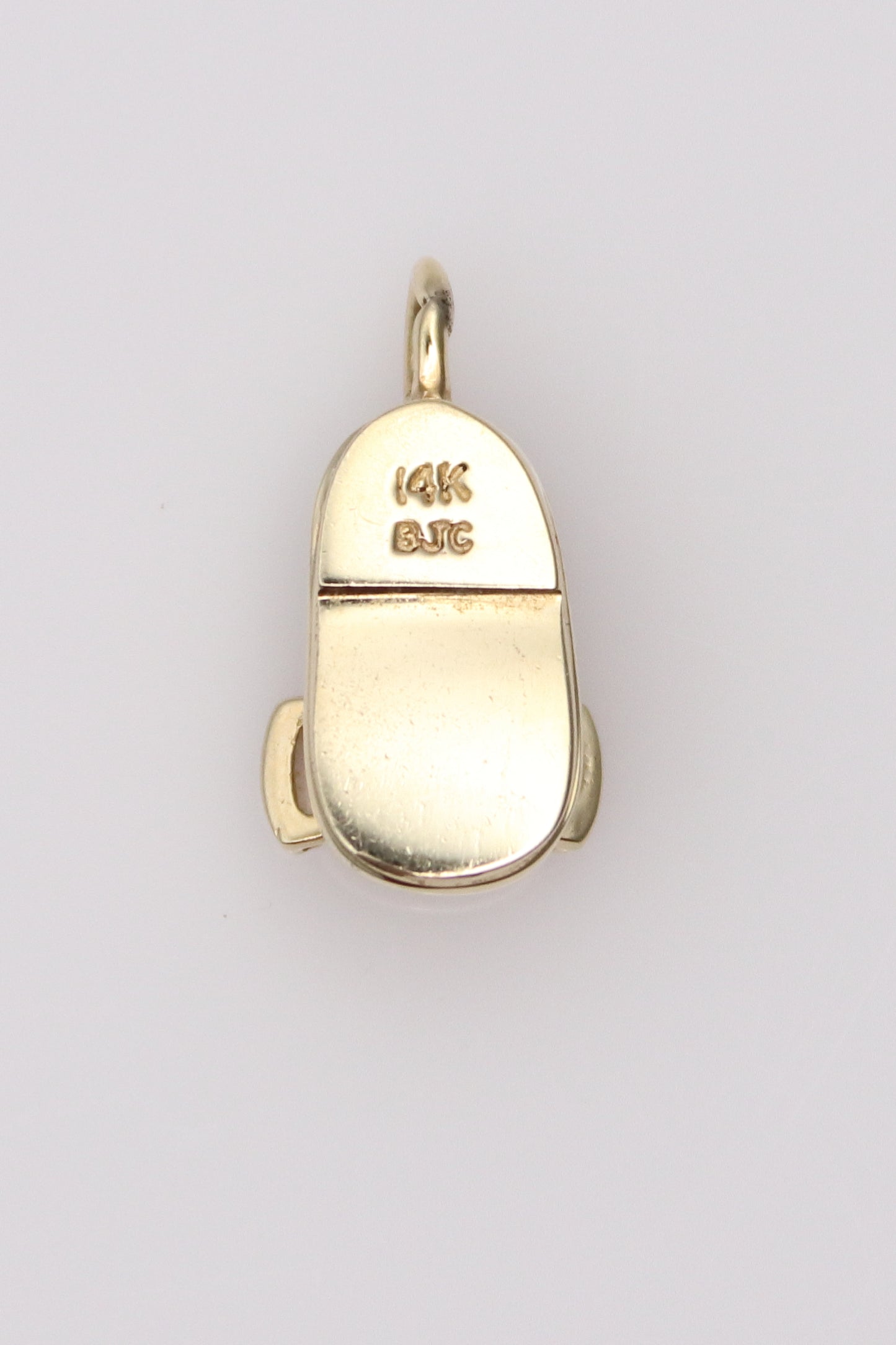 14K Yellow Gold Opal and Diamond Slipper Pendant
