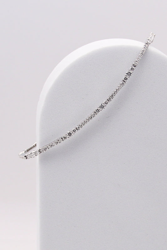 14K White Gold Diamond Tennis Bracelet