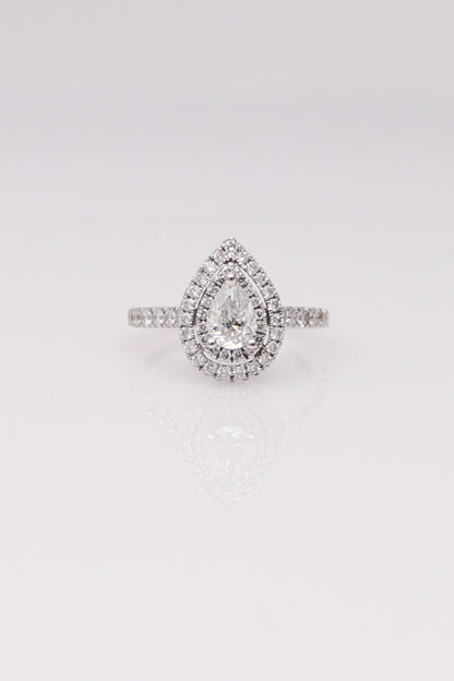 14K White Gold Vera Wang Engagement Ring