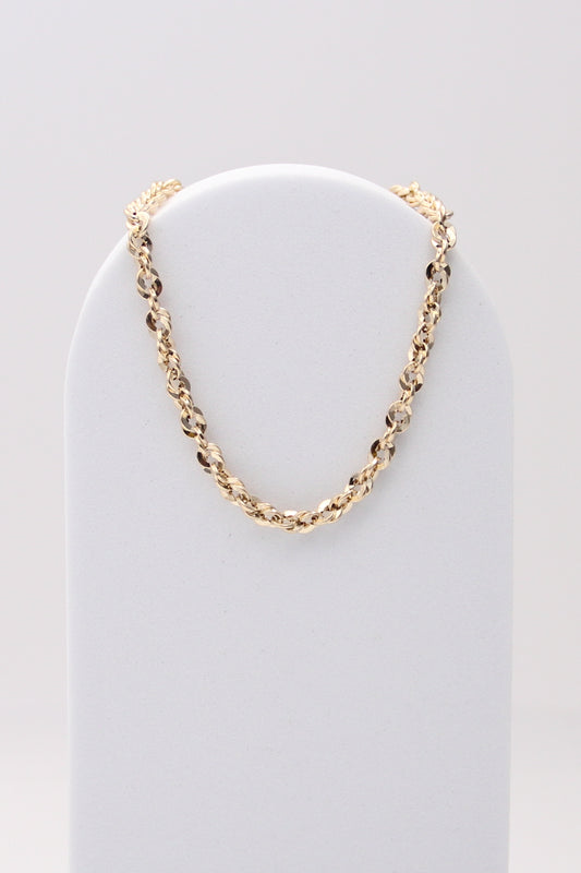 14K Yellow Gold Rope Bracelet