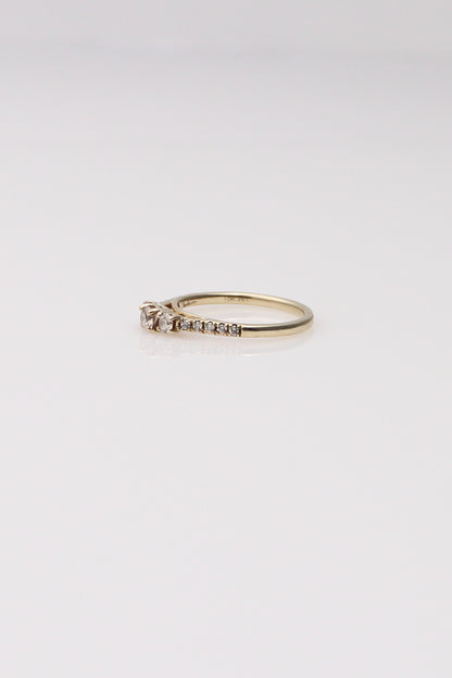 10K Yellow Gold 3 Diamond Engagement Ring