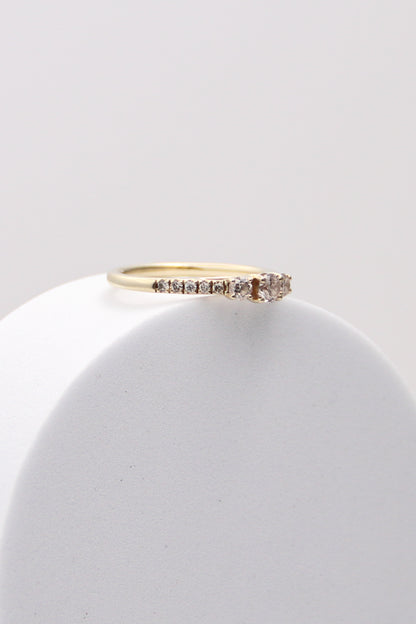 10K Yellow Gold 3 Diamond Engagement Ring