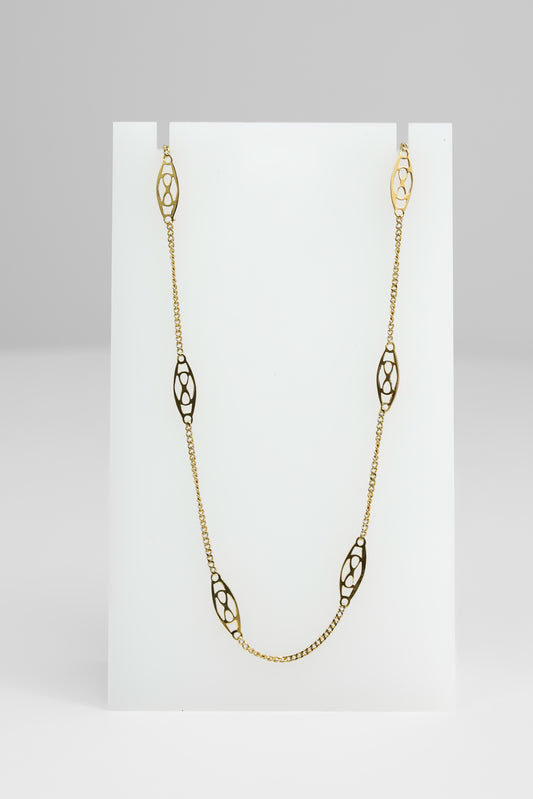 14K Yellow Gold Infinity Necklace