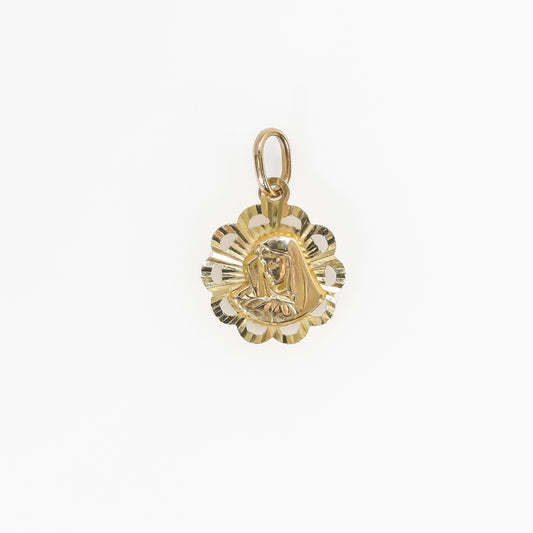 14K Jesus/Mary Reversible Pendant
