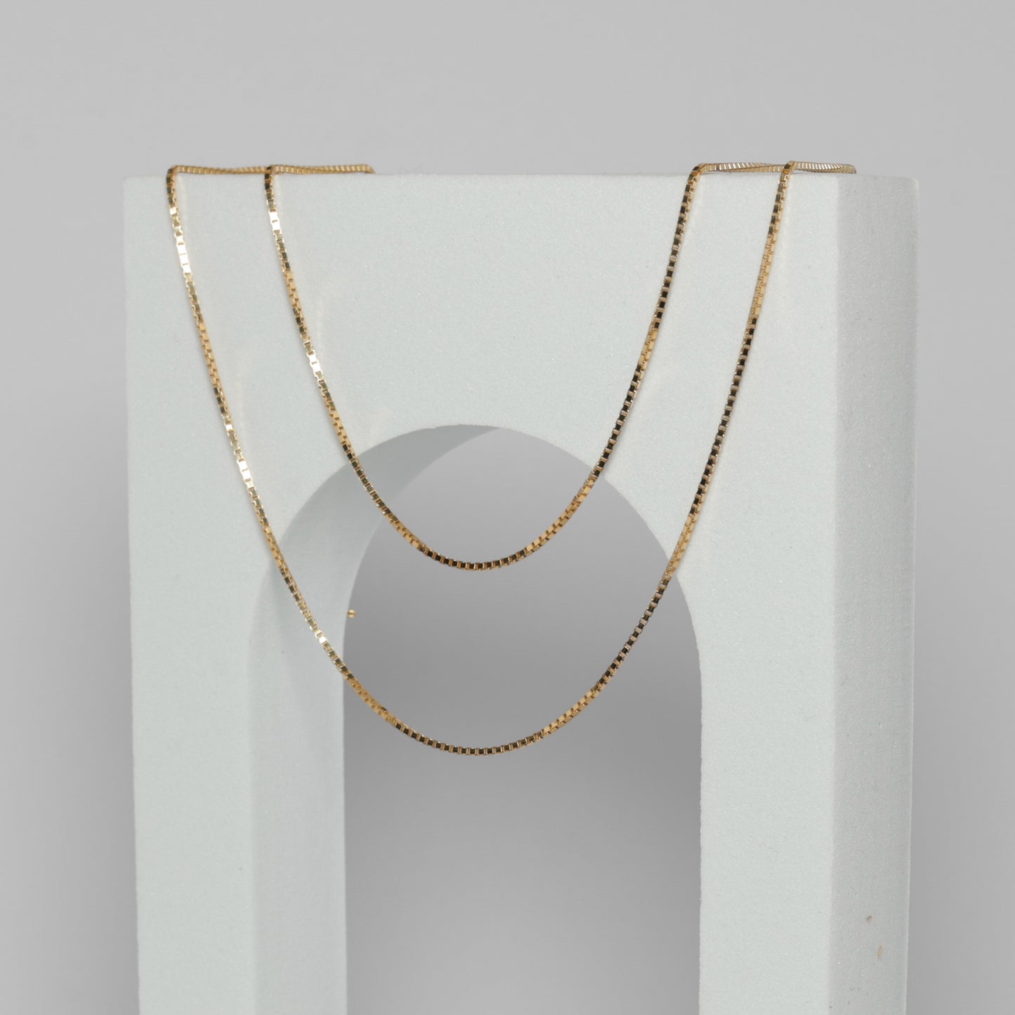 14K Box Necklace