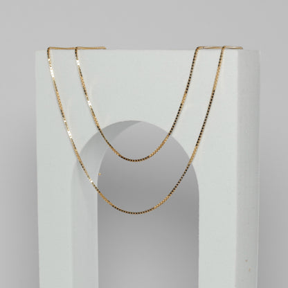 14K Box Necklace