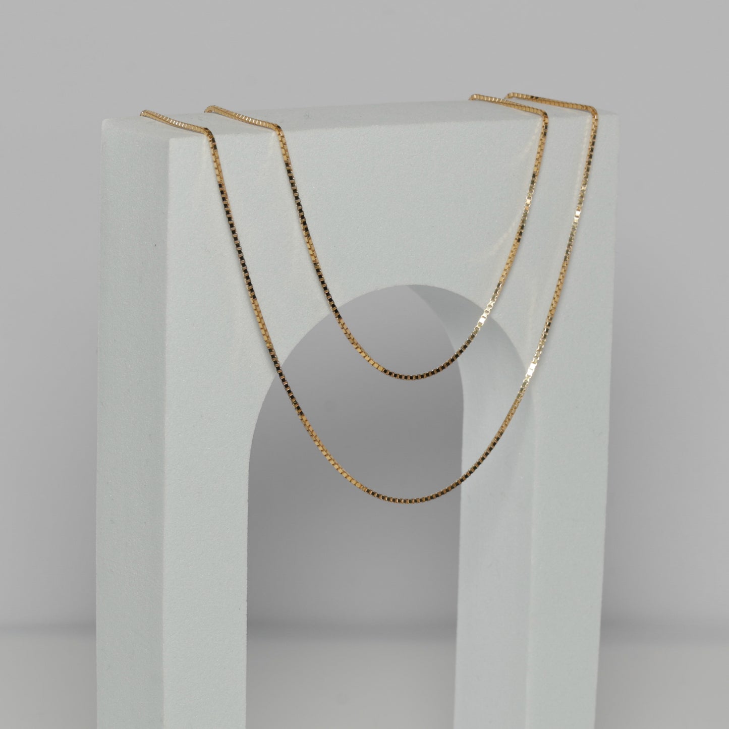 14K Box Necklace