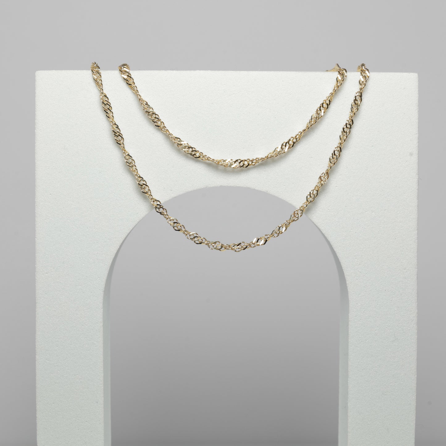 14K Yellow Gold Singapore Necklace