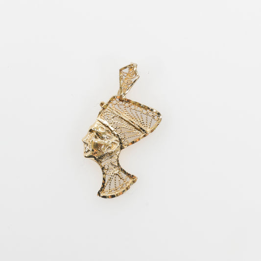14K Yellow Gold Nefertiti Pendant