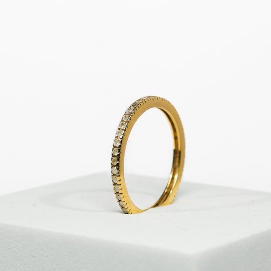 14K Yellow Gold Diamond Eternity Band