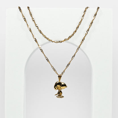 14K Yellow Gold Snoopy Pendant