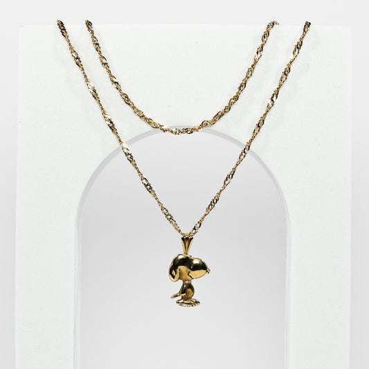 14K Yellow Gold Snoopy Pendant