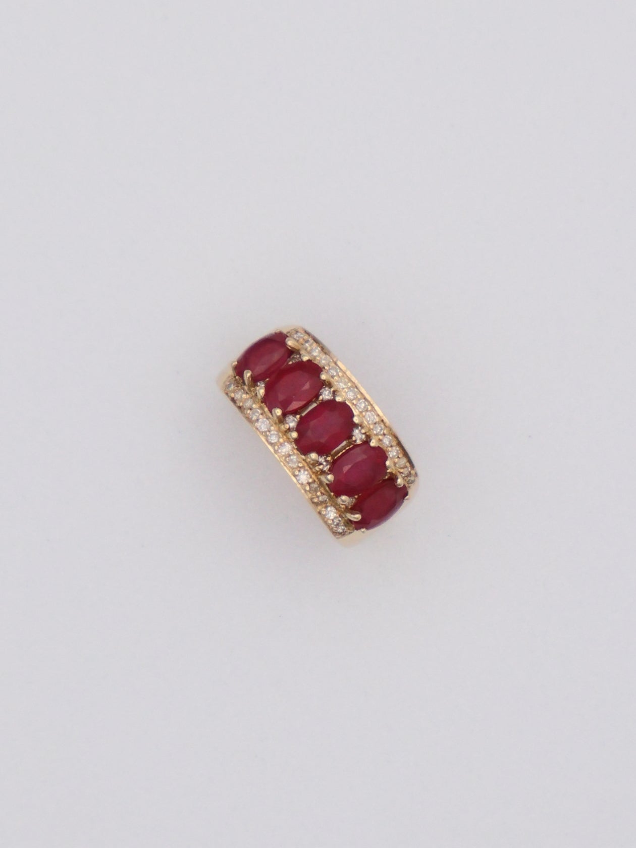 14k Gold Ruby & Diamond Ring
