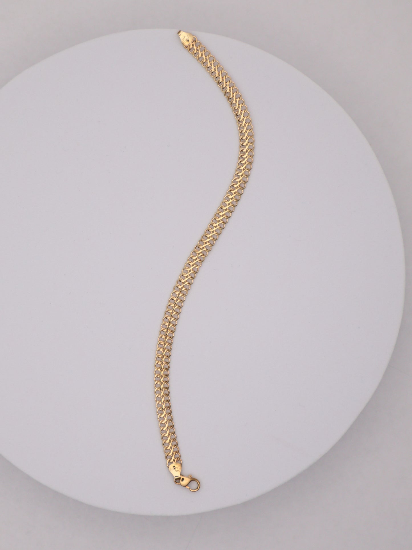 14k Double Curb Bracelet