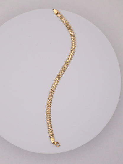 14k Double Curb Bracelet
